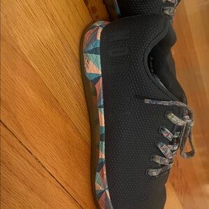 NOBULL Black Trainers with Colorful Geometric Sole
